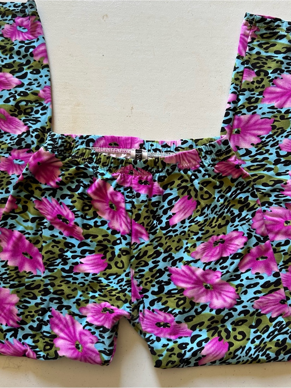 Pink Floral Animal Print Y2K Leggings